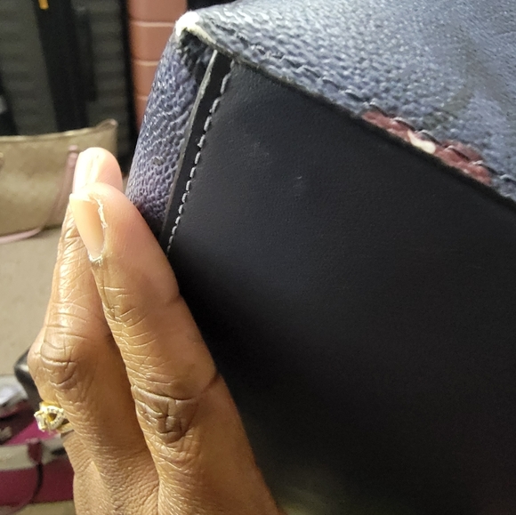 Coach Signature Cherry Mollie Tote - Dark Blue and Pink - Picture 6 of 7